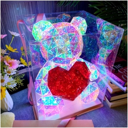 LAMPADA ORSO CON CUORE   14X13X17CM 70LED