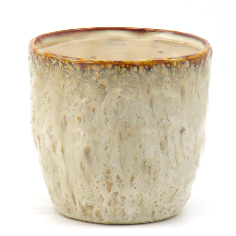 VASO CASPÒ CERAMICA      13,5X13,5H12,5CM CREMA