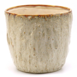 VASO CASPÒ CERAMICA      19,5X19,5H18,5CM CREMA