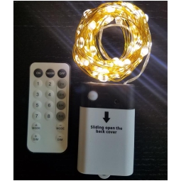 LUMINARIA 75 LED 2MT BIANCO CALDO/FREDDO BATTERIA
