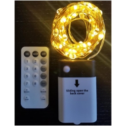 LUMINARIA 150 LED 2MT BIANCO CALDO/FREDDO BATTERIA