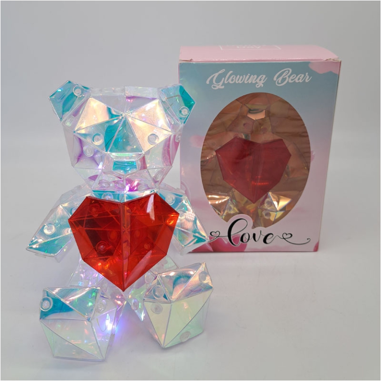 LAMPADA ORSO CON CUORE   11X10X13CM