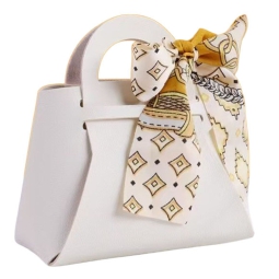 BORSETTA MINI FOULARD    10X5H11CM 10PZ BIANCO