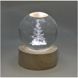 SFERA LUMINOSA D6H8CM    ALBERO DI NATALE BATTERIA