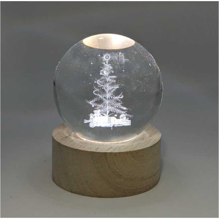SFERA LUMINOSA D6H8CM    ALBERO DI NATALE BATTERIA