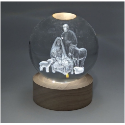 SFERA LUMINOSA D6H8CM    SACRA FAMIGLIA BATTERIA