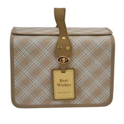SCATOLA VINTAGE BAULETTO MARRONE 28,8X20,7X20CM