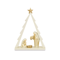 DECORO NATIVITÀ CON ALBERO H22CM