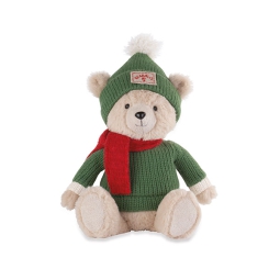 ORSETTO PELUCHE H38CM CON CAPPOTTO E CUFFIA