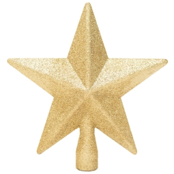 PUNTALE PLASTICA STELLA 3D 20X20CM ORO