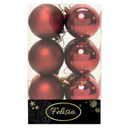 SFERE PLASTICA D6CM 12PZ BORGOGNA SOGGETTI ASSORTITI
