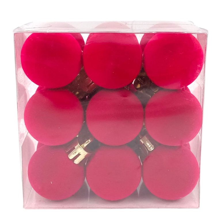 SFERE D3CM ROSSO 18PZ FLOCCATA