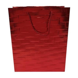 SHOPPER 25X10H20CM ROSSA TRAMA A RILIEVO