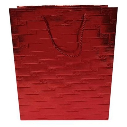 SHOPPER 33X12H27CM ROSSA TRAMA A RILIEVO