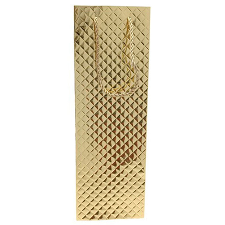 SHOPPER BOTTIGLIA 12X9H36CM ORO EFFETTO TRAPUNTATO