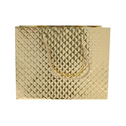 SHOPPER 23X10H18CM ORO EFFETTO TRAPUNTATO