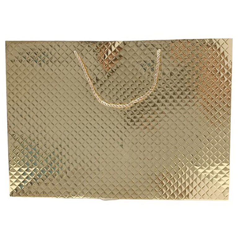 SHOPPER 42X12H30CM ORO EFFETTO TRAPUNTATO