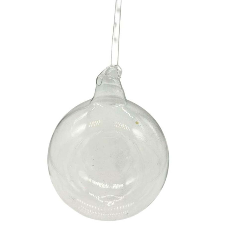 SFERA VETRO SOFFIATO D80MM 6PZ TRASPARENTE