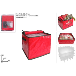 BOX PORTAPALLINE ADDOBBI CON 3 SEPARATORI PVC
