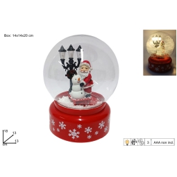 SFERACQUA H13CM XMAS LED CON MUSICA E MOVIMENTO