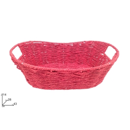 CESTO OVALE ROSSO 43X28CM