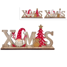 DECORO SCRITTA XMAS COLORI ASSORTITI