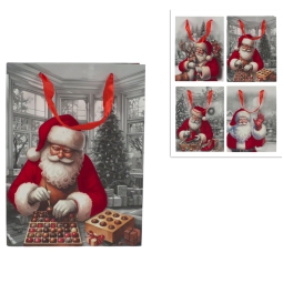 SHOPPER 33X46X12CM BABBO NATALE C/EFFETTO VELLUTO