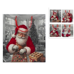 SHOPPER 42X48X16CM BABBO NATALE C/EFFETTO VELLUTO