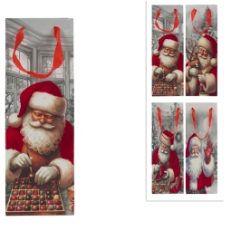 SHOPPER 12X36X10CM BABBO NATALE C/EFFETTO VELLUTO