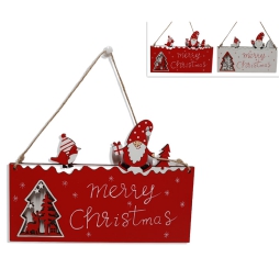 DECORO MERRY CHRISTMAS   LEGNO SOGGETTI ASSORTITI