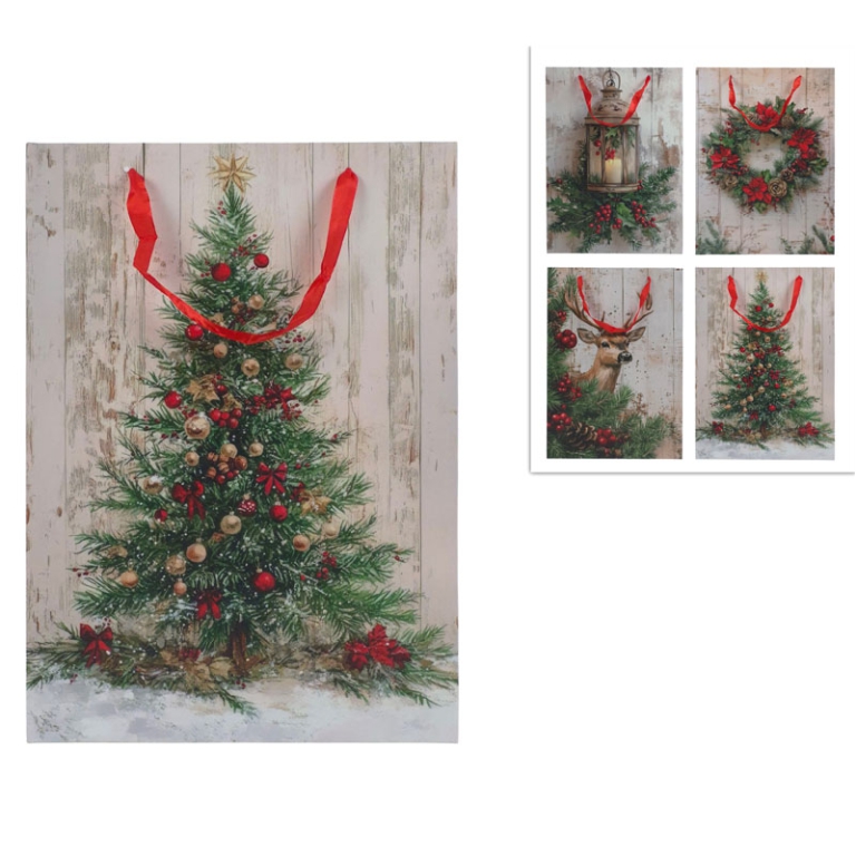 SHOPPER 30X42X12CM SCENARIO NATALE SOGGETTI ASSORTITI