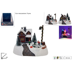 SCENARIO CASETTA LED CON MUSICA SOGGETTI ASSORTITI