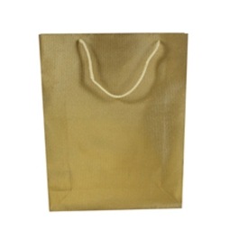 SHOPPER 33X42X11CM RIGATA ORO LUCIDA