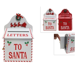 PORTALETTERE BABBO NATALE 32X20CM COLORI ASSORTITI