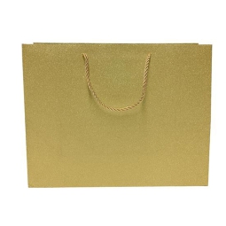 SHOPPER 31X12H26CM EFFETTO GLITTER ORO