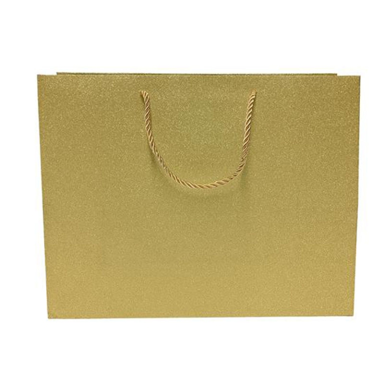 SHOPPER 31X12H26CM EFFETTO GLITTER ORO