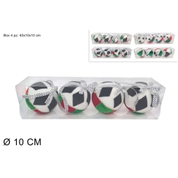 DECORO SFERA 4PZ D10CM   POKER
