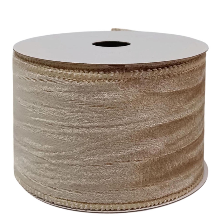 NASTRO BEIGE 6,3X5MT EFFETTO VELLUTO