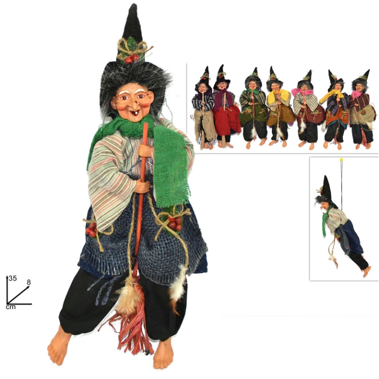 BEFANA DA APPENDERE H35CM SOGGETTI ASSORTITI