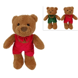 PELUCHE ORSO 50CM CON VESTITO 2 COLORI ASSORTITI