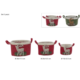 SET CESTE 3PZ 2 COLORI ASS.26X20-20X15,5-15X12,5CM