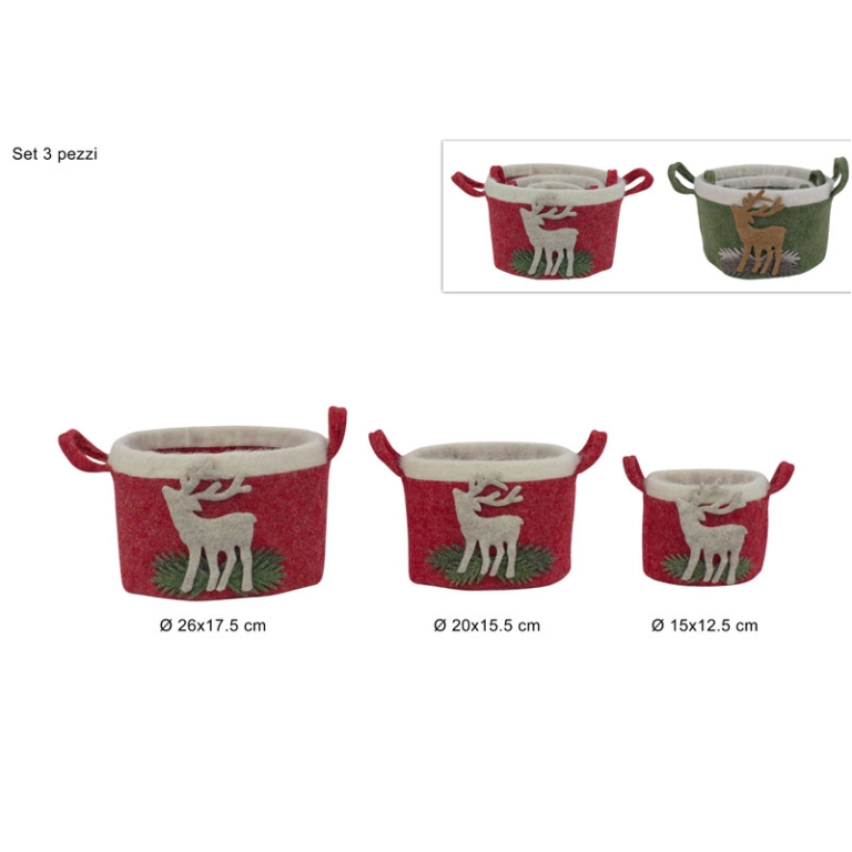 SET CESTE 3PZ 2 COLORI ASS.26X20-20X15,5-15X12,5CM