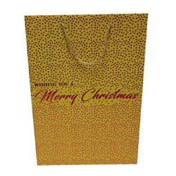 SHOPPER 42X12H30CM POIS MERRY CHRISTMAS ORO