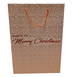 SHOPPER 42X12H30CM POIS MERRY CHRISTMAS BEIGE