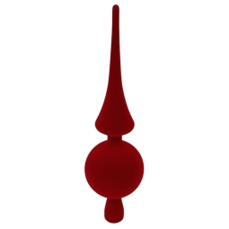 PUNTALE PLASTICA H25CM ROSSO FLOCCATO