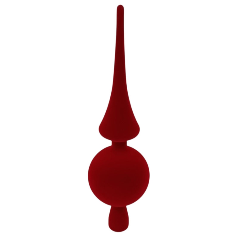PUNTALE PLASTICA H25CM ROSSO FLOCCATO