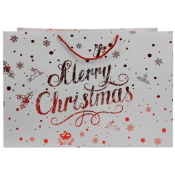 SHOPPER 55X20H40CM MERRY CHRISTMAS ROSSO