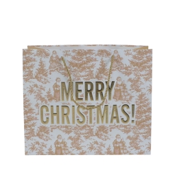SHOPPER 31X12H26CM MERRY CHRISTMAS ORO