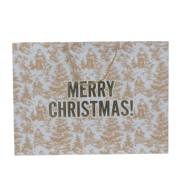 SHOPPER 55X20H40CM MERRY CHRISTMAS ORO
