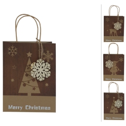 SHOPPER 18X23X8CM CRAFT  NATALE SOGGETTI ASSORTITI